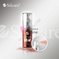 Sclipici fin pentru corp cu pulverizator Rosu Silcare 25 g, art 61577